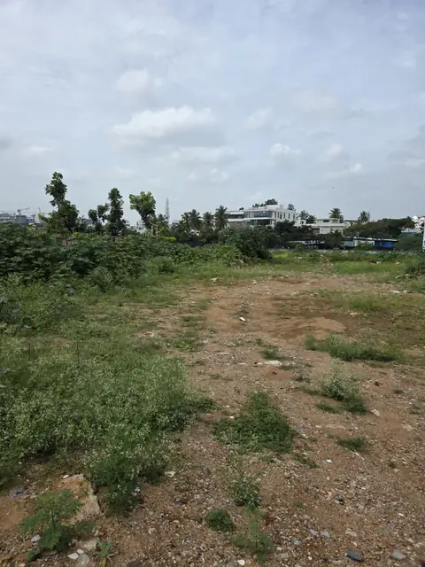 Plot frontage before work began - Mr. Arjun project, RR Nagar