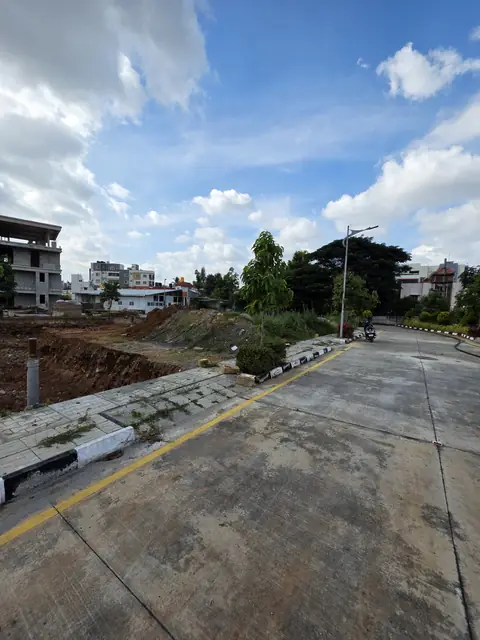 Site frontage from the access road - Mr. Arjun project, RR Nagar