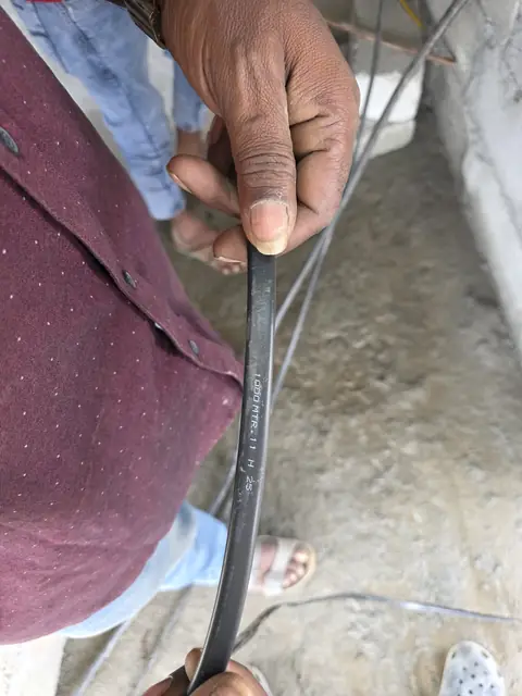 Cable checked before the pump descends - Mr. Arjun project, RR Nagar