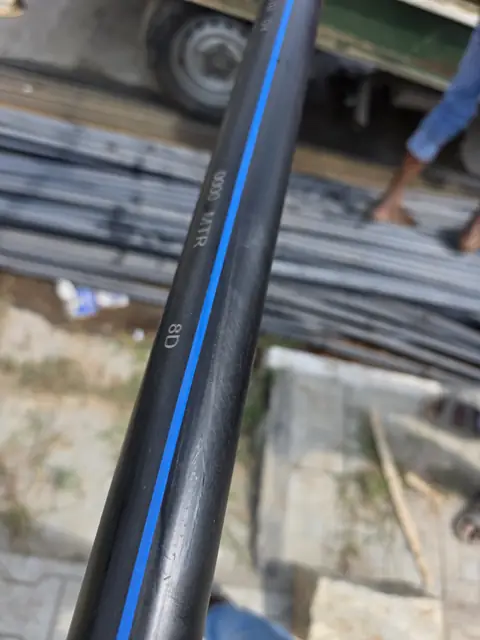 HDPE borewell pipe on delivery - Mr. Arjun project, RR Nagar