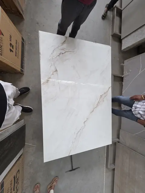 Large-format floor tiles selected - Mr. Arjun project, RR Nagar