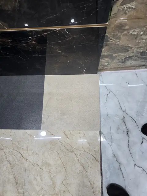 Marble-effect floor and skirting detail - Mr. Arjun project, RR Nagar