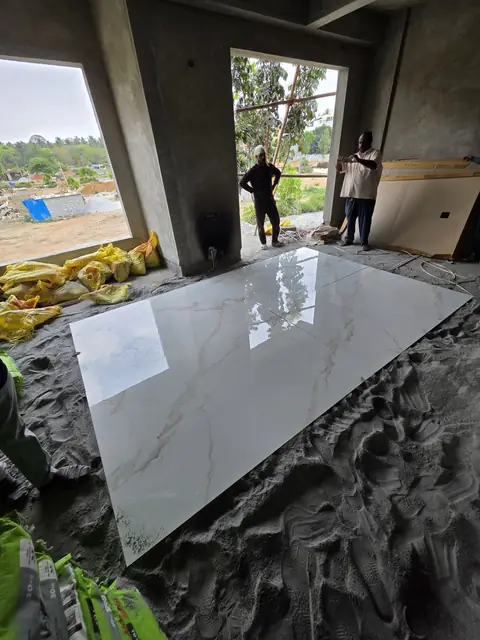 Large tile panel before installation - Mr. Arjun project, RR Nagar