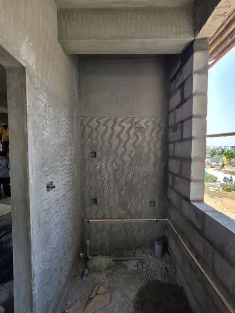 Waterproofing coat applied in wet area - Mr. Arjun project, RR Nagar