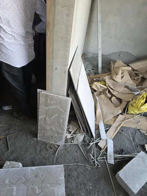 Tiles cut and sorted before laying - Mr. Arjun project, RR Nagar