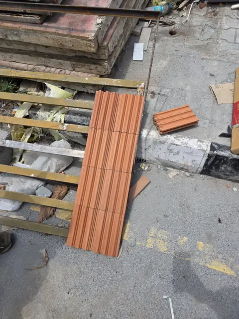 Roof tiles and pavers on site - Mr. Arjun project, RR Nagar