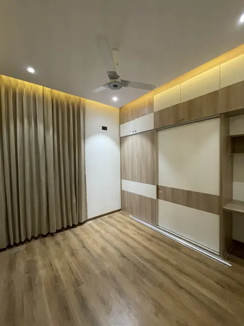 Bedroom wardrobe with cove lighting - Mr. Nagaraj project, Bangalore