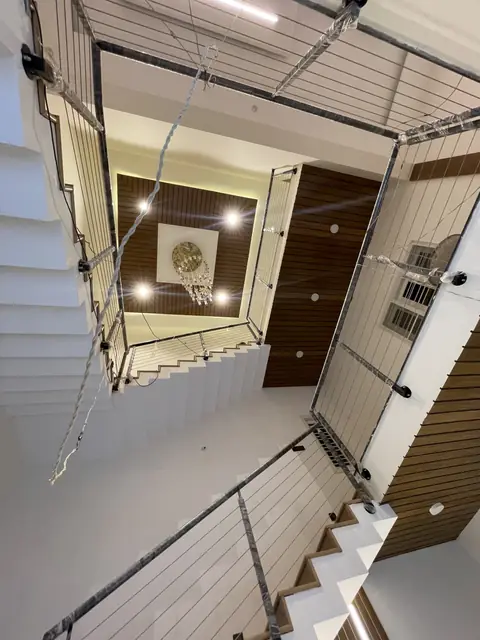 Staircase and ceiling seen from below - Mr. Ranjith project, Bangalore