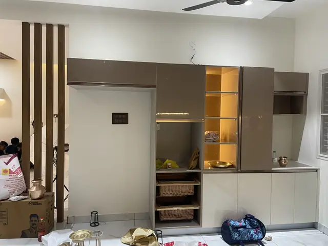 Dining-side crockery and storage unit - Mr. Ranjith project, Bangalore