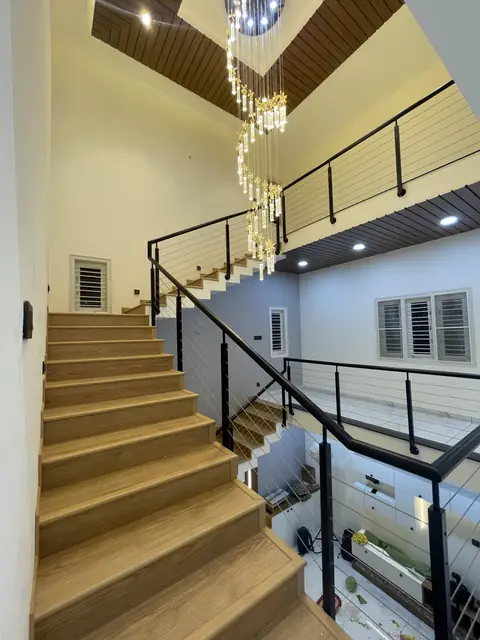 Stairwell viewed from the upper floor - Mr. Ranjith project, Bangalore