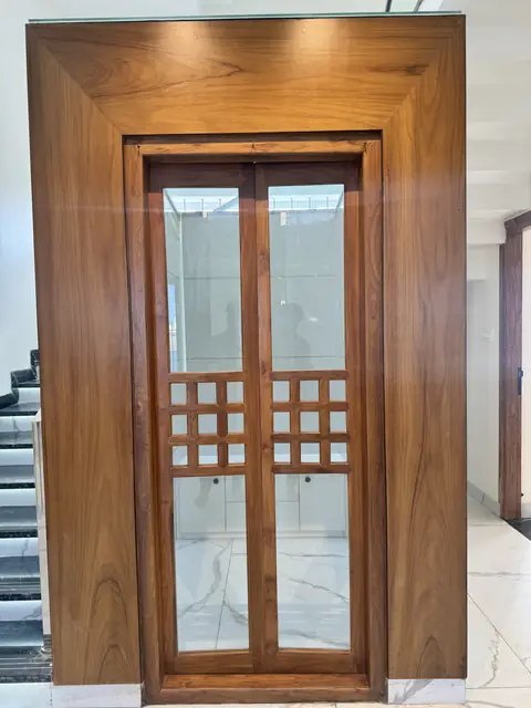 Timber framed glazed internal door - Mr. Ranjith project, Bangalore