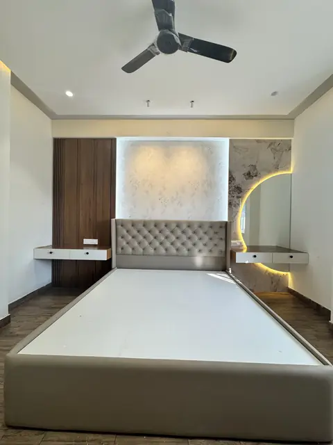 Bedroom joinery with side console unit - Mr. Ranjith project, Bangalore