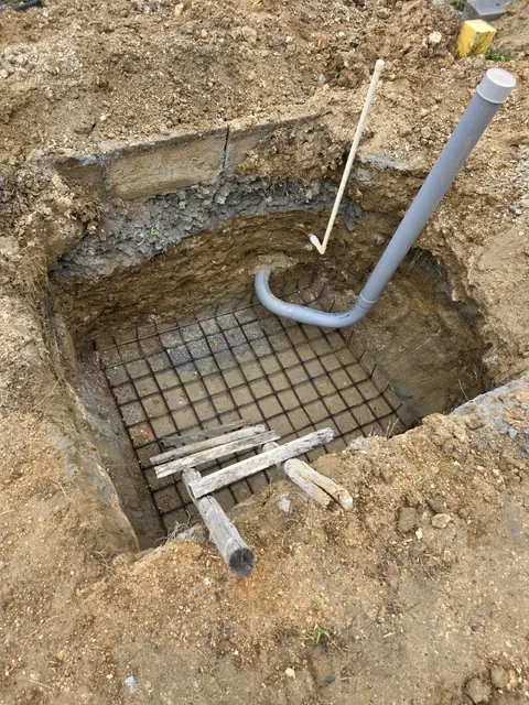 Footing mesh with pipe bend cast in - Mr. Santosh project, Andrahalli