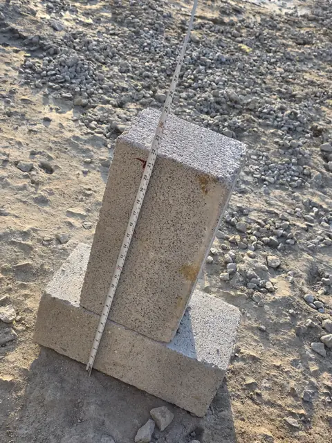 Block pedestal casing around column bars - Mr. Santosh project, Andrahalli