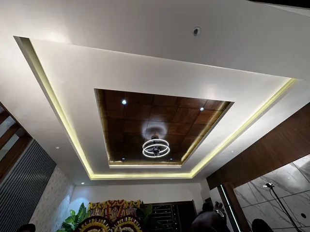 Angled view of ceiling and stairwell - Mr. Siddanth project, Bangalore