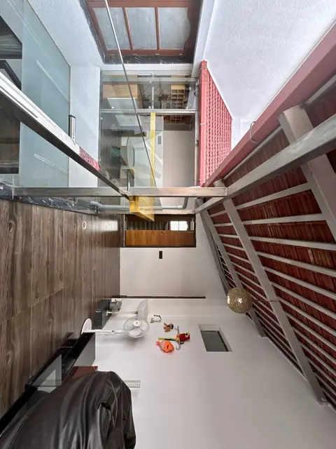 View down the atrium from upper floor - Mr. Siddanth project, Bangalore