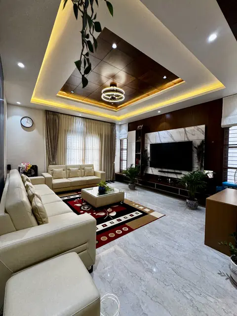 Living room with sofa and television - Mr. Siddanth project, Bangalore