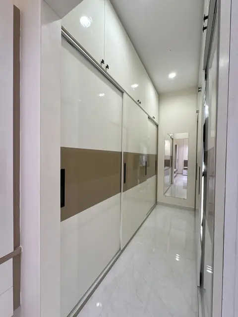 Full-height sliding wardrobe shutters - Mrs. Anitha project, Bangalore