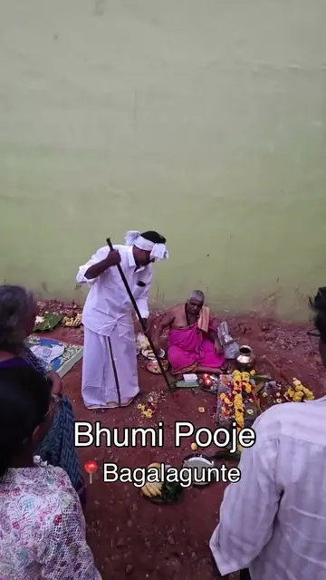 Bhoomi Pooje - Before the wall 🧱 rise we honor the earth 🌎 - Bhoomi pooje marks the moment